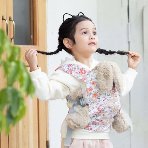 GAGAKU Baby Doll Carrier for Little Girls - Stuffed Animal Carrier Toy for Toddler - Pink Wax Flowers - color: 1_wax Flowers