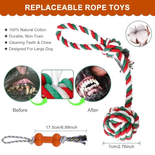 HOPET Dog Rope Toys,Dog Outdoor Bungee Solo Hanging Toy,Tether Tug of War Dog Toys for Pitbull Small Large Aggressive Chewers Dogs to Exercise - color: Orange