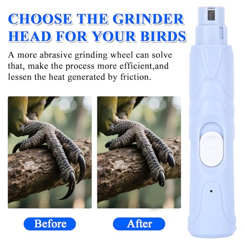 Bird Nail Grinder with Nail Clippers and Nail File for Parrots | Automated Bird Beak Grinder 3-in-1 Nail Care Kit for Parrots Budgies Parakeets Finches and Lovebirds Hamsters Rabbits