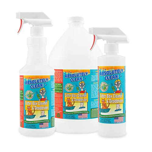 Absolutely Clean Litter Box Cleaner and Deodorizer, Eliminate Odors Quickly, Neutralizes Urine and Feces Odors in The Air and The Box, Make Litter Last Longer - style: 32 Fl Oz (Pack of 1)