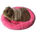 BWOGUE Hamster Bed, Round Velvet Sleep Pad for Guinea Pigs and Rats, 8.7 in | Round Mat for Small Pets, Soft Velvet Comfort, Machine Washable, Cage and Home Use, Hamsters Guinea Pigs - color: Rose Red