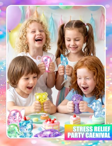 8PCS Elephant Sugar Ball Stress Balls Elephants Sensory Fidget Toys for Kid | Animal Stress Relief Toys for Classroom Prizes Party Favors - style: 8PCS (Elephant)
