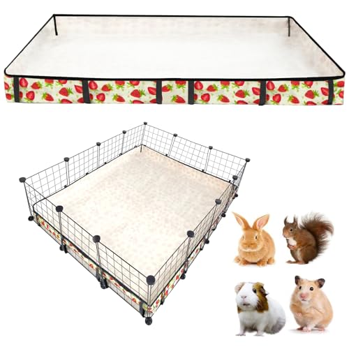 Guinea Pig Cage Liner，Washable Waterproof Oxford Cloth Cage Liners for Small Animals,Hamster Chinchilla Hedgehog Rabbit and Other Small Animals Not Include Cage(36x48 inches) - size: C&C 3x4(36x48 inches)