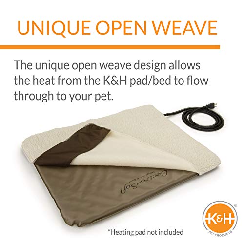 K&H Heated Pad Cover, Lectro-Soft Medium Outdoor Dog Bed Replacement Cover | Fits K&H Lectro-Soft Medium Beds (Heated Bed Sold Separately), Machine Washable Fleece Cover, 24x19in - size: Medium 24 X 19 Inches