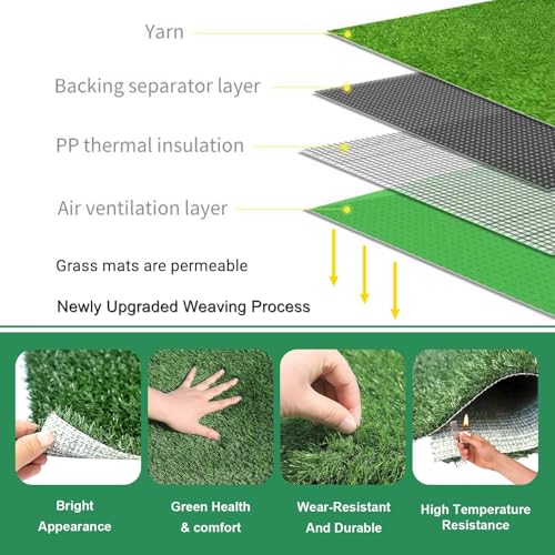 Artificial Grass for Dog Potty, Hemmed Edge Grass Patch for Puppy Training | 28.1"x 18.1" Dogs Fake Turf Mat, 2PCS Replacement Reusable Washable Realistic Grass Pee Pad, Indoor Outdoor Use - size: 28.1×18.1 Inch(Pack of 2)