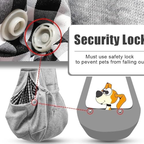 Tomkas Dog Cat Carrier Sling Classic Pocket & Classic Strap(M,Grey) - color: Grey