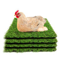 XXXFLOWER Chicken Nesting Pads for Coop 4 Pack 11.81x11.81in | Washable Nesting Pads for Chicken Coop, Artificial Grass Mat for Poultry Accessories, Pet Garden Lawn Indoor Outdoor