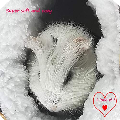 LEFTSTARER Hanging Tunnel for Small Animals Guinea Pig Accessories Sugar Glider Cage Accessories Hamster Rat Toys Ferret Hammock（Heart-Grey） - color: Grey