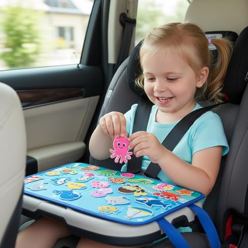 WATINC Travel Felt Board Story Set - 25PCS Portable Felt Board Educational Birthday Gift for Boy Girl Toddler, Under the Sea Storytelling Preschool Early Learning Interactive Play Kit (Ocean Animals) - style: Ocean Animals