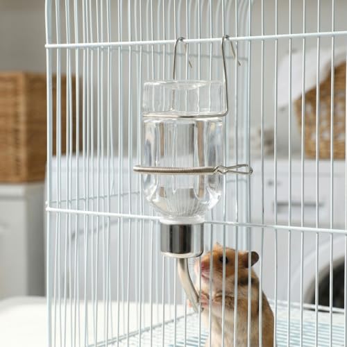 YARNOW Guinea Pig Water Bottle 2 Pcs, 6.35 oz Hanging Small Animal Water Bottle with Stainless Steel Tube for Rabbits, Hamsters and Chinchillas - size: 22.00X5.00X5.00CM