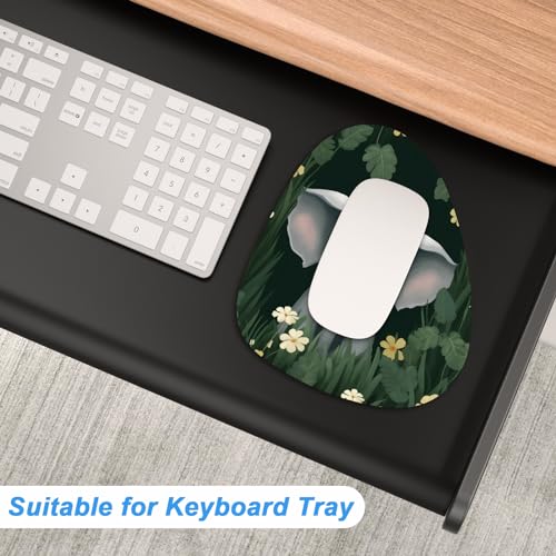 Rimilak Small Mouse Pad 6 x 7 Inch, Irregular Mini Mouse Pad with Non-Slip Rubber Base, Waterproof Compact Mouse Mat for Laptop Computer Wireless Mouse Keyboard Home Office Travel, Cute Elephant - color: Cute Elephant, size: 7L x 6W inches