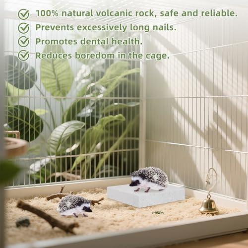 Balacoo Rabbit Scratch Foot Pads, Natural Small Animal Volcanic Stone Teeth Grinding Scratching Pad Chew Toy for Hamster, Guinea Pig, Gerbil, Chinchilla, Hedgehog