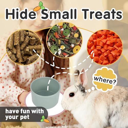 16 Pcs Stacking Cups for Rabbits, Colorful Bunny Toys for Rabbits and Small Animals, Nesting Rabbit Toys of Different Sizes, Bunny Stacking Cups for Hiding Food and Playing - color: Colourful 16-Pack