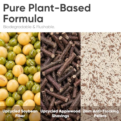 FUKUMARU Tofu Cat Litter, Applewood Blend, Clumping, Odor Control, 12 lb | Applewood Blend, Natural Odor Control, Firm Clumping, Easy Scooping, Low Dust - color: 12lbs, 6lb x 2 Bags