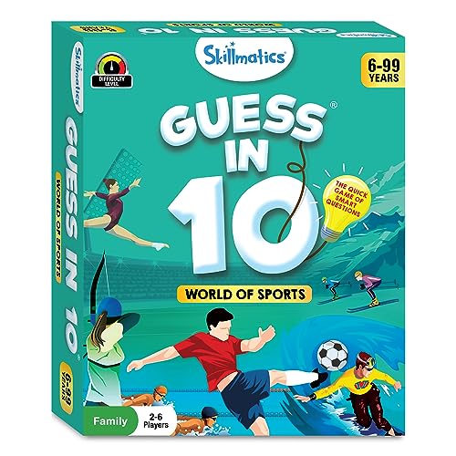 Skillmatics Guess in 10 Trivia Card Game – Sports, Gift for Boys & Girls | Educational Trivia Cards, Family Game Night, Travel Toy, Board Game, Screen-Free Fun, Kids Ages 6, 7, 8, 9 and Up - style: 7. Sports