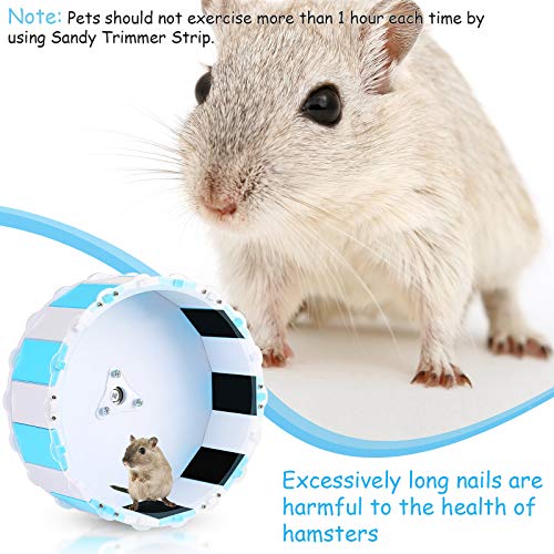 Weewooday 16.4ft Sugar Glider Trim Nail Strip Sandy Trimmer Track for Silent Runner Wheel Hamster Nail Trimming Toy Glider Wheel for Prairie Dog Squirrel Chinchilla Guinea Pig with Foldable Scissor