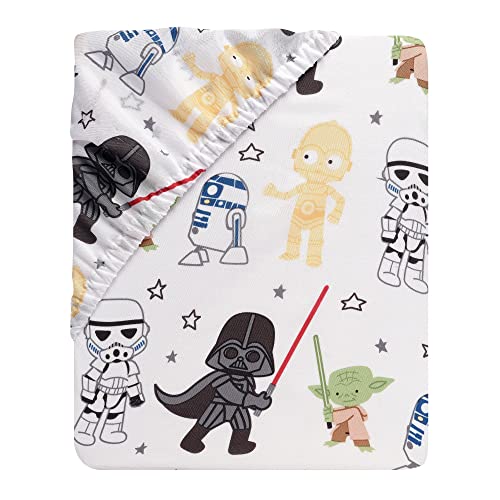 Lambs & Ivy Star Wars Classic 3-Piece Baby Crib Bedding Set - Yoda/Vader | Includes Quilt, Fitted Sheet & Crib Skirt, Features Yoda, Darth Vader, C-3PO, R2-D2 & Storm Trooper - color: Yoda/Darth Vader