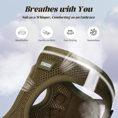 No Pull Dog Puppy Harness and Leash Set Reflective Mesh Vest Small - color: Army green, size: Small (Pack of 1)