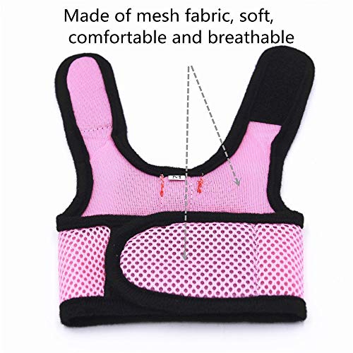 Rabbit Harness with Leash Adjustable Soft Mesh Vest Harness for Bunny Kitten Guinea Pig Rat (M, Pink) - color: Pink, size: M