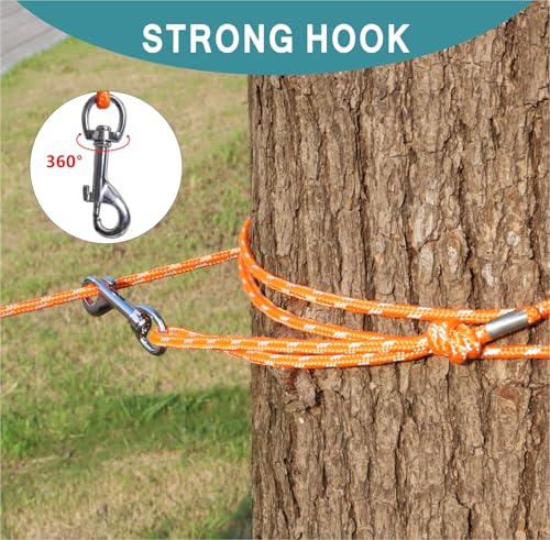 Reflective Cat Leash -15FT Cat Cable Out Escape Proof Walking Leads Yard Long Durable Safe Personalized Extender Leash Traning Play Outdoor for Puppies/Kittens/Rabbits/Small Animals - color: Orange, size: 15FT