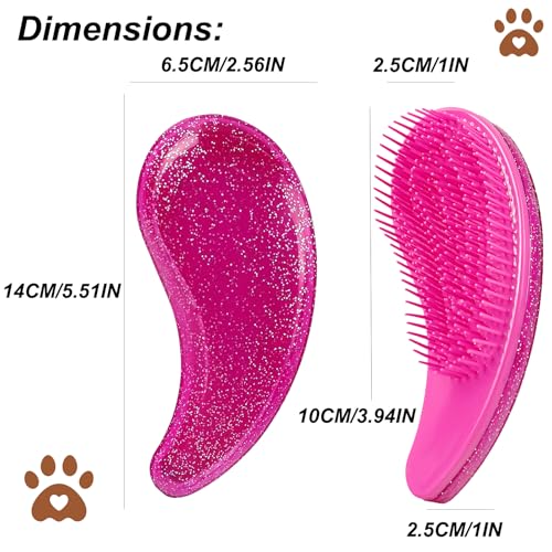 Puppy Brush, Soft Dog Brush for Grooming, Puppy Hair Remover Brush Comb, Grooming Tool for Poodles,Teddy, Yorkies, Maltese, Shih Tzu, Chihuahua, Starry Pink - color: Starry Pink