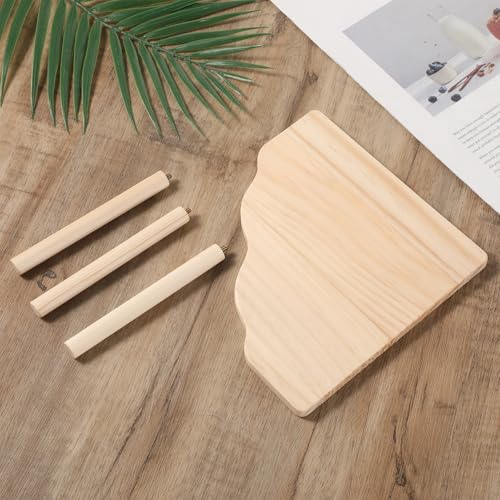1 Pcs Hamster Platform Small Animal Resting Area 6.6'' L 5'' H Wood Stand Hamster Play Wooden Platform for Gerbils Dwarf Syrian Hamsters Mice Degus or Other Small Pets(Triangle)