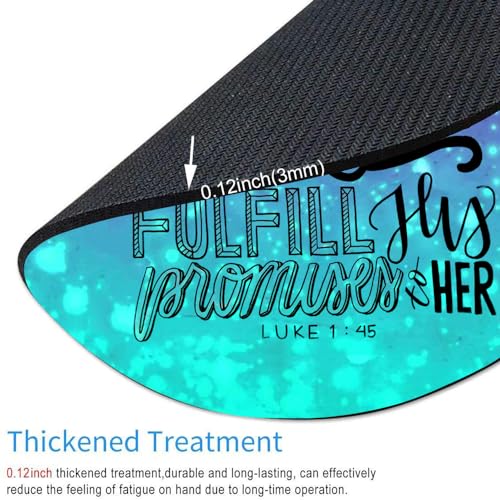 Inspirational Quote ， Gospel of Luke Round Mouse pad Customized Mousepad Non-Slip Rubber Base Mouse Pads for Computers Laptop Office Desk Accessories Mouse pad - color: Inspirational quote ， Gospel of Luke