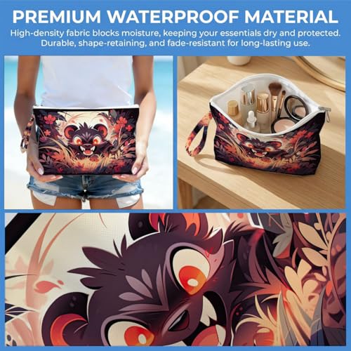 ENGVZ Wet Dry Bag Waterproof Travel Pouch, Large Zipper Bag For Swimsuits, Diapers, Toiletries, Makeup, Women And Girls - color: Dark Bear