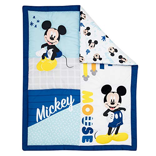 Lambs & Ivy Disney Baby Forever Mickey Mouse 3-Piece Blue Crib Bedding Set - color: Forever Mickey Mouse