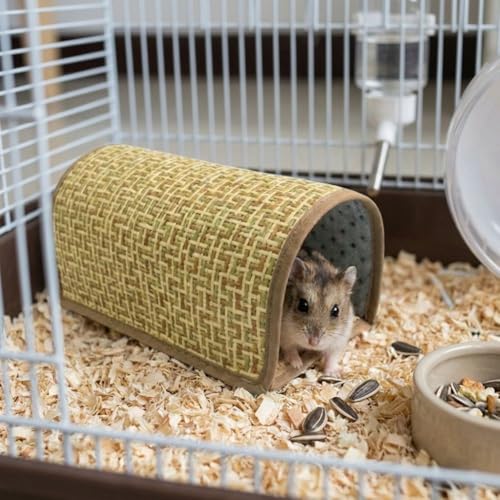 Hiding House Scratch Resistant Sleeping Cave Cooling Mat Guinea Pig Tunnel Universal Wear Resistant Hamster Hideout Pet Resting(5.91x3.94x3.15in) - color: 5.91x3.94x3.15in, size: 5.91x3.94x3.15in