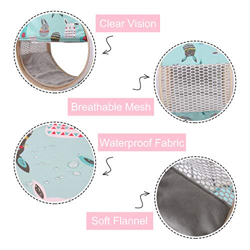 Small Pet Carrier Bag Portable Travel Carrier for Hamster Rat Baby Guinea Pig Sugar Glider Hedgehog Small Birds (M, Green) - color: Green