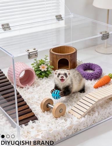 5 Pack Ferret Play Balls, Rolling Toys for Small Medium Large Ferrets | Multi-Style, 1.5 In, Tough Wear-Resistant Smooth Surface, Bright Assorted Hues for Ferret Daily Indoor Play - size: 1.5''