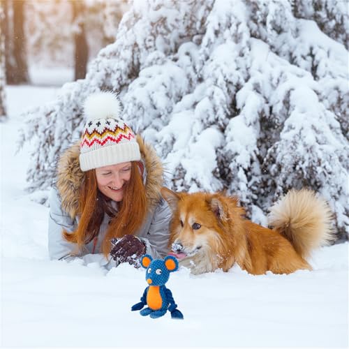 Plush Mouse Squeaky Dog Toy,for Aggressive Chewers | Built-In Squeaker,Natural Cotton Rope Legs,Reinforced Texture For Medium Dogs,Small Breed Teething,Machine Washable - color: mouse