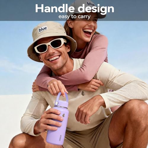 32oz Insulated Stainless Steel Water Bottle with Straw Lid Lager Capacity - color: purtple