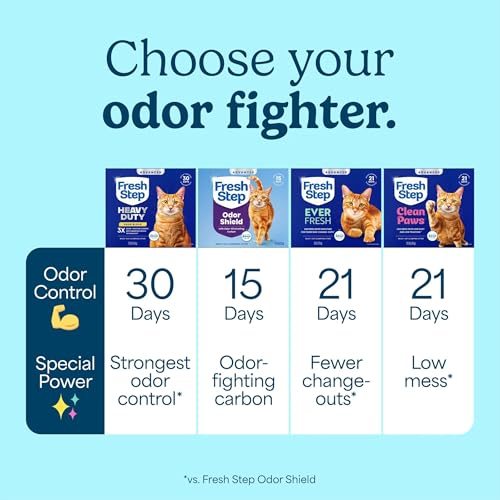 Fresh Step Advanced Heavy Duty Multi Cat Clumping Cat Litter, 17.5 lb. | Heavy Duty, Odor Control, 3X Odor-Eliminating Carbon, Ammonia Block Technology, Compatible with Most Auto Litter Boxes - size: 17.5 lb (Pack of 1)