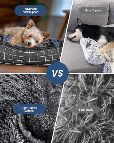 Calming Extra Large Dog Bed for Couch, 45 x 37 inch Removable Couch Cover for Dogs Washable, Non-Slip Fluffy Plush Dog Sofa Mat for Furniture Protector - Dark Grey - color: Dark Grey, size: 45"L x 37"W x 5"Th