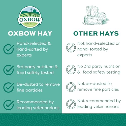 Oxbow Western Timothy Hay, Rabbit & Guinea Pig Hay, High Fiber, USA, 40 oz | Oxbow Timothy Hay, Bunny Hay For Rabbits, Guinea Pigs, Bunnies and Chinchillas, Hand-Sorted, De-Dusted, Made in USA - size: 40 Ounce (Pack of 1)