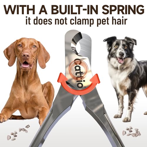 Dog Nail Clippers - All Steel Material, Built-in Spring,Heavy Duty Dog Nail Trimmer Full Metal Razor Sharp Professional for All Dogs Cats with Thick Toena,Dog Nail Trimmers - color: Dog Nail Clippers Set (Glossy)