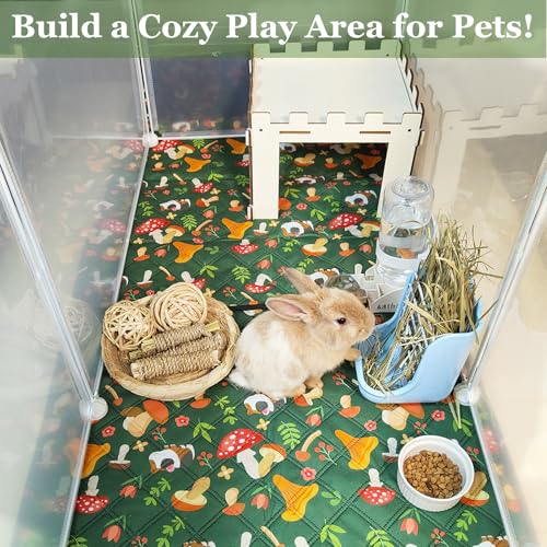 Guinea Pig Cage Liners 47 x 24 Washable Cage Pads Rabbit Bedding Reusable Absorbent Pee Pads for Small Animals Bunny Ferret Chinchilla Hamster - size: 1 Pcs 47 x 24"