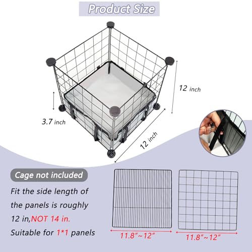 Guinea Pig Cage Liner Tarp Bottom Waterproof and Washable Base Also for Rabbits, Bunny, Chinchesillas, Hedgehog, Ferrets and Other Small Animals(12x12 inches) - size: 12.0"L x 12.0"W x 4.0"H