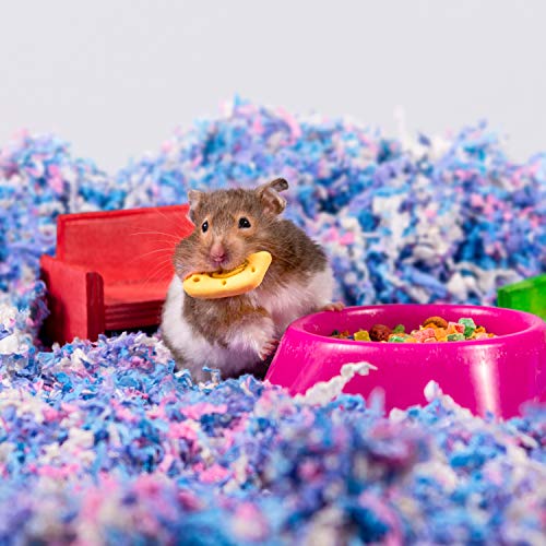PETSPICK Uber Soft Paper Pet Bedding for Small Animals, Confetti, 56L - color: Confetti, size: 56L