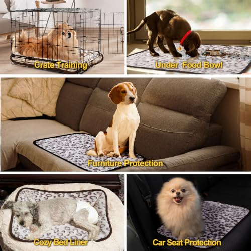 Reusable Puppy Pads, Washable Pee Pads, Leakproof 16"x 30" 2 Pack | High Absorbency Dog Training Pads, Wee Wee Pads With Waterproof Non-Slip Base For Indoor Potty, Crates, Playpen & Senior Dogs - size: 16x30(pack of 2)-Brown