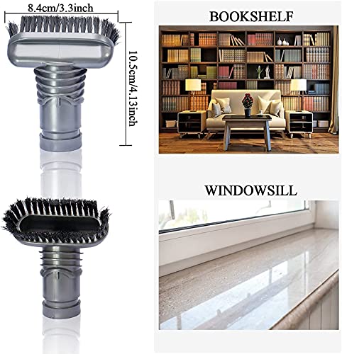Vacuum Accessories & Attachments for Dyson Ball Animal 2, 3, DC58 DC59 V6 V7 V8 V10 V11 V15 - Flexible Crevice Tool for Hard to Reach Places & Dust Brush Attachment Kit - HouseHold Cleaning Tool Kit