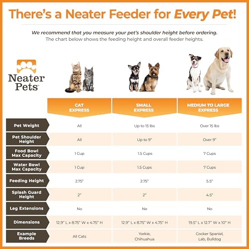 Neater Feeder Express Mess Proof Dog Bowls Elevated for Small Breeds Under 15 Lb, Made in USA, No Spill Raised Dog Food Bowl Stand, Stainless Steel Food and Water Bowl Set, Feeding Station, Grey - color: Gunmetal Grey, size: Small w/ Standard Bowls