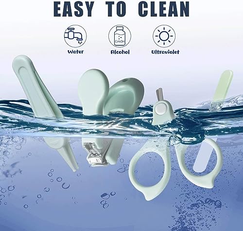 Baby Nail Clippers, 4-in-1 Safe Baby Nail Kit with Cute Case, Nail Clipper, Scissors, Tweezers, Nail File Set for Newborn, Infant, Toddler and Kids-Owl Green - color: Green