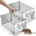 2 Pcs Humane Rat Trap 11.02 x 5.71 x 4.53 in Live Rat Cage Trap | for Indoor and Outdoor Small Rodent Animal Mouse Vole Hamsters Live Cage, Safe Control No Kill, Catch and Release