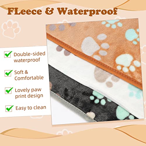 YUEPET Guinea Pig Blankets 3 Pack, Waterproof-Backed Fleece Liners, S | Guinea Pig Fleece Cage Liners, Waterproof Backing, Washable mats, Soft Fleece Surface, 23 x 16 in - color: White+gray+coffee, size: S-23"×16"