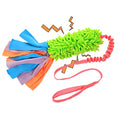 SCHITEC Tug Toy for Dogs, Bungee Tug of War Rope Toys with Squeaky Sound for Small Medium Large Dog, Puppy Training Pull Toy for Exercise & Interactive Play Games - style: Chenille+Long Handle