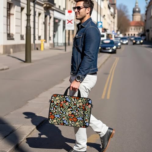 Messenger Bag Carrying Case Sleeve with Handle Accessory Pocket Fits Laptops/Notebook/ebooks/Kids tablet/ipad (11-13.3 inch, Flowers2) - color: Flowers2, size: 11-13.3 inch
