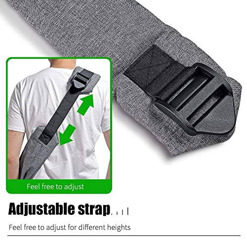 Dog Cat Sling Carrier Adjustable Padded Shoulder Strap with Mesh Pocket for Outdoor Travel (Grey, L - 8 to 15 lbs) - color: Grey